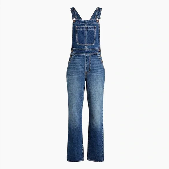 J. Crew Factory Classic Denim Overall, In All Day Stretch XXS. Straight leg - Picture 1 of 14